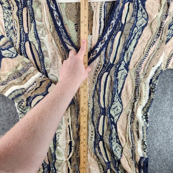 COOGI Classic Australia Medium Long Sweater Women Knit Intricate Cotton Linen - Picture 6 of 16